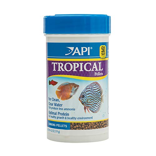 API TROPISKE PELLETTER Sinking Pellets Fish Food 4.2-Ounce Container, Medium (823B)
