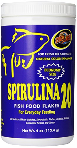 Zoo Med Spirulina 20 Flakefiskmat, 4-unse